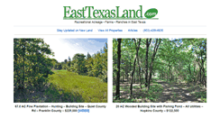 Desktop Screenshot of easttexasland.com