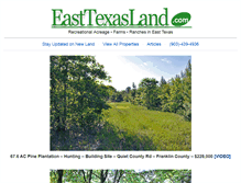 Tablet Screenshot of easttexasland.com